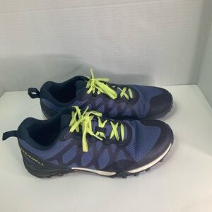 Merrell Siren 3 Women's Size 8.5 Blue Lime Trail Running Hiking Shoes